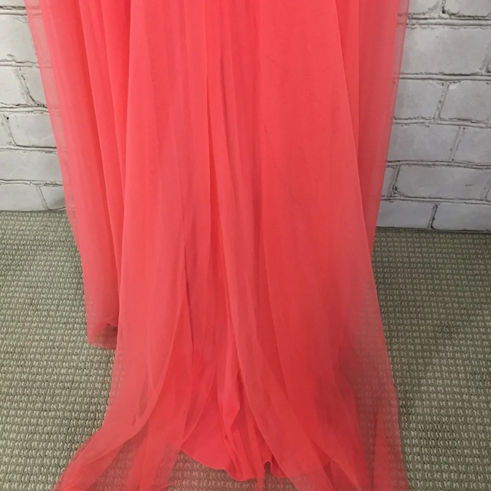 Sherri Hill Coral 2 Piece Gown Size 6 - Picture 8 of 12